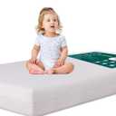 BABELIO Crib Mattress Memory Foam Toddler Mattress 2-Stage Standard Size Baby Mattress with Removable Waterproof Cover Grey