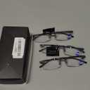 TERAISE Rimless Reading Glasses Comfortable Lightweight Frameless Reader Men Women Blue Light Blocking Computer Eyeglasses (Grey)