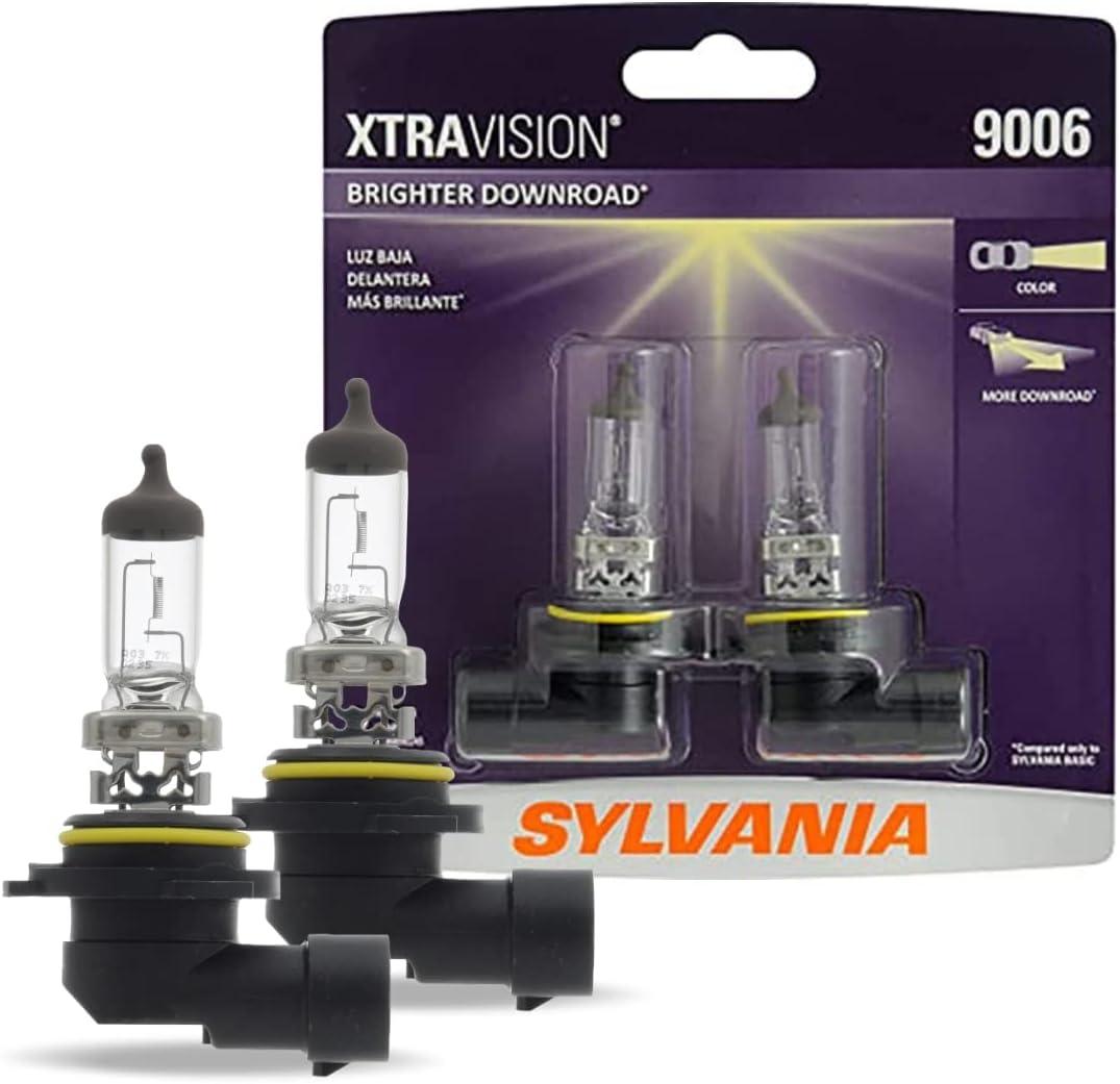 SYLVANIA - 9006 XtraVision - High Performance Halogen Headlight Bulb, High Beam, Low Beam and Fog Replacement Bulb (Contains 2 Bulbs)