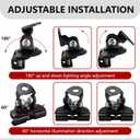 2PCS LED Light Bar Mounting Bracket,Universal Adjustable Hood Pillar Mounts for Jeep Wrangler JK JL & Toyota Tacoma,LED Light Bar Clamps, No Drill Installation (Black)