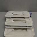 OrganiHaus Small Fabric Storage Baskets for Shelves 3 Pack, 12x8in Closet Storage Bins for Shelves, Cloth Baskets for Organizing, Linen Closet Organizers, Fabric Basket, White Basket