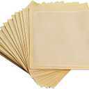 100 Pcs Bakery Bags with Window, 7.1 x 7.5 Inches Paper Sandwich & Donut Bags for Treat, Snack & Cookie Packaging (Brown)