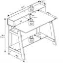 Furinno Simplistic A Frame Computer Desk, Regular, White, 32 Inches