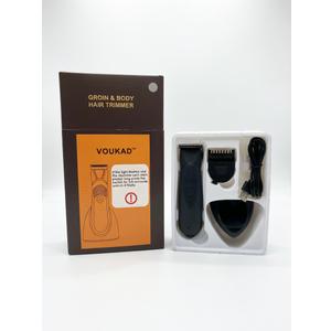VOUKAD Groin & Body Hair Trimmer Electric Waterproof Grooming Kit USB, Black