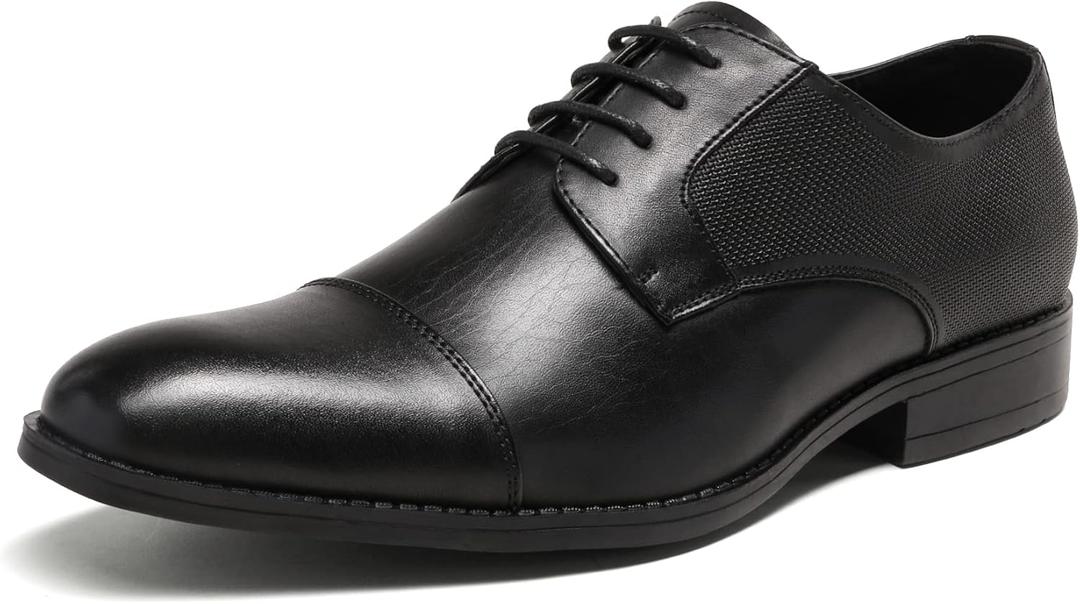Bruno Marc Men's Oxford Dress Shoes (9.5, Black)