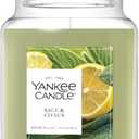 Yankee Candle Sage & Citrus, Scented Candle, 22 Oz Large Jar With Up To 150 Hour Burn Time, Giftable, Birthdays (Green)