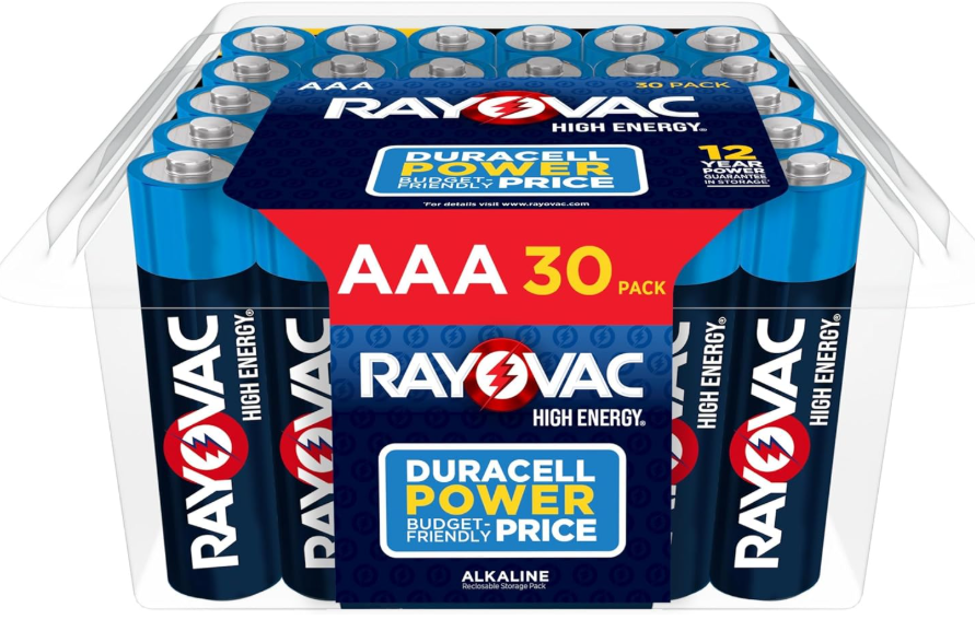 Rayovac High Energy AAA Batteries (30 Pack), Alkaline Triple A Batteries