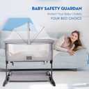 Beberoad Love Bassinet Mosquito Net Cover, Breathable Mesh Canopy with 2-Way Zipper for Bedside Sleepers (White)