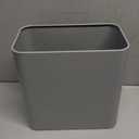 mDesign Small Metal 2.4 Gallon/9 Liter Trash Can Wastebasket Garbage Bin for Bathroom, Slim Rubbish Waste Bin Trashcans - Mirri Collection - Gray (23578MDBST) (Pack of 1)