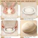 6 Set Mini Banneton Bread Proofing Basket Natural Cotton Rope Proofing Bowls Kit with Cloth Liner Small Sourdough Bread Baking Supplies for Home Baking (Brown,6.9 x 4.53 x 2.36 Inches)