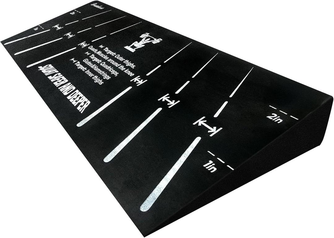 Squat Wedge Block, Professional One-Piece Heel Elevated Slant Board for All-Position Squats, Knees Over Toes, Weightlifting, Calf Stretches ect.. Home and Gym Equipment.