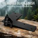 Treehouse Double Knee Brace Bracket, 1.25 Inch Tree House Bracket with 5/8" x 5" Bolts, Black Coated Carbon Steel Treehouse Hardware for Attachment and Lag Bolts