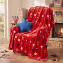 Tudomro 4th of July Patriotic Throw Blanket and Pillow Star Blanket 50 x 60 Inch Red White Blue Soft Flannel Independence Day 250th Anniversery Memorial Day Plush Pillow Sofa Couch America Decor Gifts
