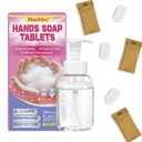 2 x Foaming Hand Soap Kit, 1 Refillable Foaming Hand Soap Dispensers+6 Tablet Refills Ocean Scent 6 x 10.14 Fl oz Bottles (60.84Fl oz Total)