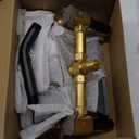 2 Handle Shower Faucet Set, Matte Black Shower Head and Two Knods Set Bathroom Shower Trim Kit with Rough-in Valve