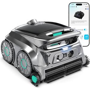 (2026 NEW) WYBOT B1 Cordless Robotic Pool Vacuum Six-Roller Brush
Edge Cleaning High Obstacle Crossing, Lightweight Pool Cleaner for Inground & Above Ground Pools, App Smart Navigation