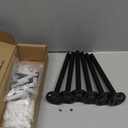 6pcs Floating Shelf Bracket Heavy Duty Shelving Mounting Brackets Hidden Floating Shelf Hardware,Black Metal Shelf Support Bracket (6 inch --6pcs--Without Tools)