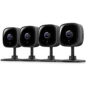 Tapo by TP-Link 1080P Indoor Security Camera for Baby Monitor, Pet Camera w/Motion Detection, 2-Way Audio, Night Vision, Cloud & SD Card Storage, Works w/Alexa & Google Home, Black, C101(4-Pack)
