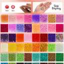 Jexine Bead Loom Kit for Adults 24000 Pcs Beading Loom Supplies with 48 Color 2 mm Glass Seed Bead Bracelets Christmas Jewelry Earring Making Tools Gifts for Women DIY Craft