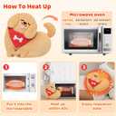 Lovely Corgi Plush Microwavable Stuffed Animals, Unscented 0.9 lbs Volcanic Rock Heatable Heating Pad 50-Minute Lasting Warmth Perfect for Period Cramps Menstruation Stress Relief Gifts Girls Women