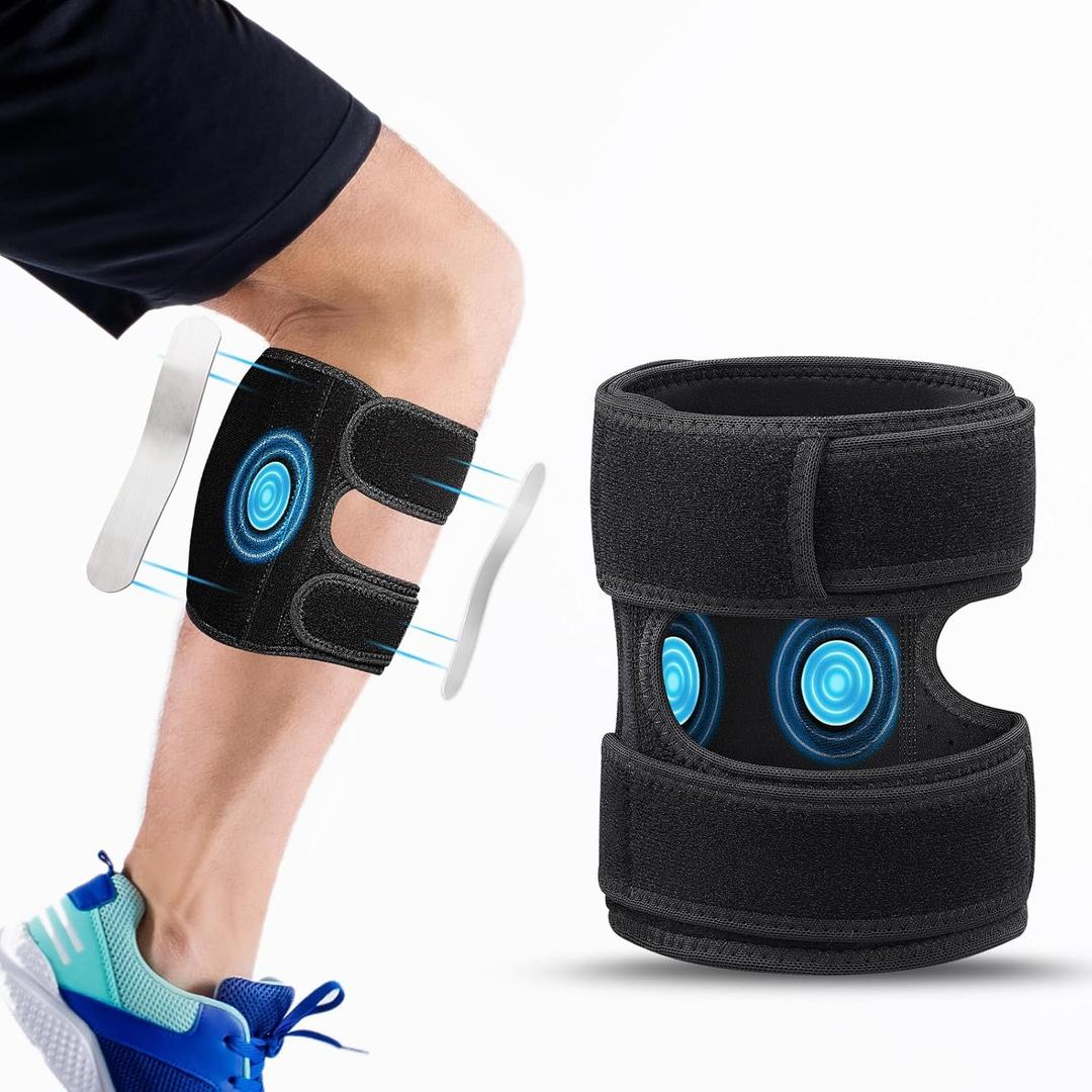 Sciatica Pain Relief Devices Brace, Sciatic Nerve Brace with Adjustable Pressure Pads Targeted Lower Back & Leg Compression for Sciatic Pain, Sciatic Ease Calf Support for Unisex Men Women - Black (One Size)