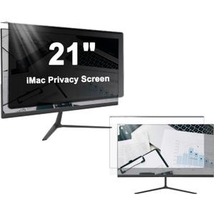Hanging Type Design - Privacy Screen Filter Compatible with 21 Inch iMac Desktop Computer Monitor, Reduce Glare & Blue Light Blocking Anti Spy Protector Panel, Easy To Install & Removable