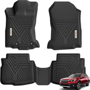 YITAMOTOR Floor Mats Compatible with 2020-2025 Subaru Outback/Legacy, TPE All-Weather Guard Custom Fit Floor Liners Includes 1st & 2nd Row, Black