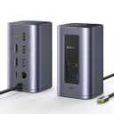 Baseus Nomos Air 12 in 1 Docking Station, Dual Monitor Laptop Docking Station for Windows, 2 Monitor 4K HDMI, 10Gbps USB-C/A, PD 100W, USB C Docking Station Compatible for Laptop HP/Lenovo/Dell/Acer