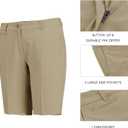 Lesmart Womens Golf Shorts Lightweight Stretch Relaxed Fit Knee Length Ladies Bermuda Shorts, Size 12