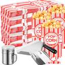 202 Pcs Popcorn Bags with Popcorn Scoop and Salt Shaker,1 oz Small Pop Corn Bags Popcorn Bags Individual Servings for Popcorn Machine Supplies Party Movie Night Theater