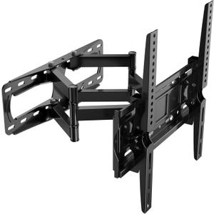 Full Motion TV Wall Mount for Most 26-65 Inch Flat/Curved 4K LED LCD TVs, Rotate Articulating Arms Swivel and Tilt Wall Mount TV Bracket Max VESA 400X400 mm,Fits 12/16 Wood Studs