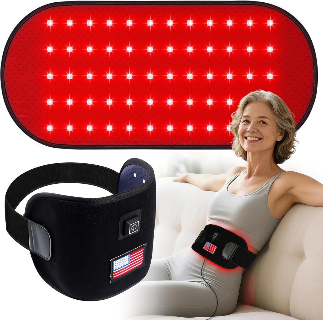 Red-Light-Therapy-for-Body,2026 Upgraded 4 Therapy Modes,30 Min Timer for Pain Relief,12.4"x 6.1"Dual Wavelength Infrared Red Light Pad for Home & Travel Use