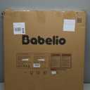 Babelio Upgraded Baby Gate with Cat Door, 29-43" Auto Close Durable Dog Gate for Stairs, Doorways and House, Easy Walk Thru Safety Gate with Pet Door Includes 4 Wall Cups, Black (29-43" Wide, 30" Tall)