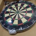 Dartboard with Staple-Free Bullseye, 18g Steel Tip Darts Set,12 Steel Tip Darts 18g, Dartboard Mounting Kits Included, 17.8"