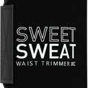 Sports Research Sweet Sweat Waist Trimmer - Premium Sweat Enhancing Fitness Belt for Women & Men - 5 Adjustable Sizes (Small, Black)