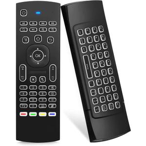 Air Mouse Remote MX3 Pro with Backlit, Rock&Rown 2.4G Air Remote with Wireless Keyboard,Backlit and Key-Learning Function, Best for Android TV/Box/PC/Android Projector/HTPC/Xbox/Raspberry Pi