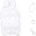 Cases for Blind Box Doll, Protective Case Cover Acrylic Clear Protector for Sitting Blind Box Doll with Keychain (Doll Not Included,1 PC Sitting Case)