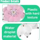 2PCS Lotus Flower Car Vent Clip, Cute Car Vent Clips, Dashboard Air Vent Trim Clips, Automotive Diffuser Air Conditioning Outlet Clip, Aesthetic Decoration Accessories (Pink&White)