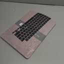 DTangLsm for MacBook Air 13 inch Case 2026 2025 2024-2022 M5 M4 M3 M2 A3449 A2681 A3113 A3240, Elegant Textured Leather Hard Case for MacBook Air M5 13.6 inch Cover+Keyboard Skin,Lilac Embossed Floral