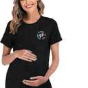 Mama Shirt for Women I Can't I'm Busy Growing A Human Shirt, Funny Pregnancy Shirt (Gray, L)