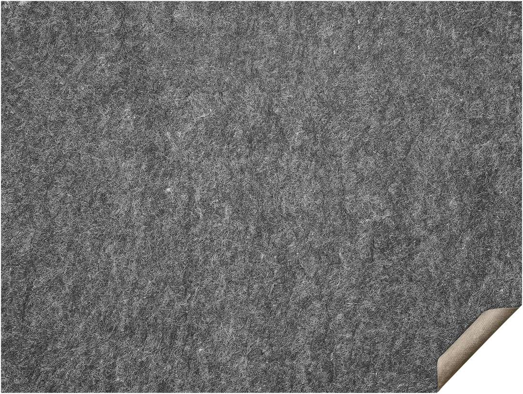 VEVOR Non Slip Rug Pad Gripper, 9' x 12' ft 1/4" Thick Polyester Felt & Latex Backing, Gray 10-11 Area Carpet Padding Rug Cushion for All Floors Runner Hardwood Floors Living Room