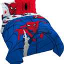 Jay Franco Marvel Spiderman Webtastic 7 Piece Queen Size Bed Set - Includes Reversible Comforter & Sheet Set - Super Soft Kids Bedding Fade Resistant Microfiber (Official Marvel Product)