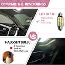 42PCS Interior Car LED Dome Light, Car Map Dome Trunk Cargo Door Courtesy License Plate Light 28mm 31mm 36mm 41mm T5 T10 6000K White Replacement Bulbs LED Bulb Kit - White