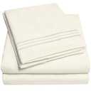 1500 Supreme Collection Twin XL Sheet Sets Ivory - 3 Piece Bed Sheets and Pillowcase Set for Twin XL Mattress - Extra Soft, Elastic Corner Straps, Deep Pocket Sheets, Twin XL Ivory
