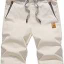 STICKON Men's Shorts Casual Classic Fit Drawstring Summer Beach Shorts with Elastic Waist and Pockets
2XL