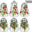Garden Cloches for Plants - Set of 6 Chicken Wire Plant Cages and Plant Protectors from Animals, 17.7" H x 12.8" D, Outdoor Vegetable and Flower Cages, Sapbontchi Chicken Wire Cloche