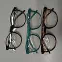 IBOANN Chic & Comfy Blue Light Glasses for Women - 3-Pack Round Frames, Screen-Ready Style with UV Protection Coating