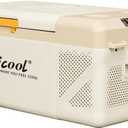 Alpicool KM15 Portable Freezer, 12 Volt Car Refrigerator, 17 Quart (15.9 Liter) Fast Cooling Fridge, 12/24V DC and 100-240V AC for Outdoor, Camping, RV, Truck (Grey)