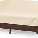 Vailge Heavy Duty Patio Sofa Cover, 100% Waterproof 3-Seater Outdoor Sofa Cover,Lawn Patio Furniture Covers with Air Vent and Handle,85" Wx 37" Dx 35" H,Beige&Brown