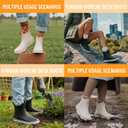 Furuian Women's Deck Boots Waterproof Ankle Rain Boots Rubber Fishing Boots Outdoor Chelsea Booties Garden Boots Work Shoes for Boating, Camping, Farming (Black) 9